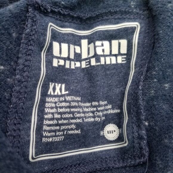Urban Pipeline Full Zip Sweatshirt Blue White Men's XXL - Picture 2 of 5